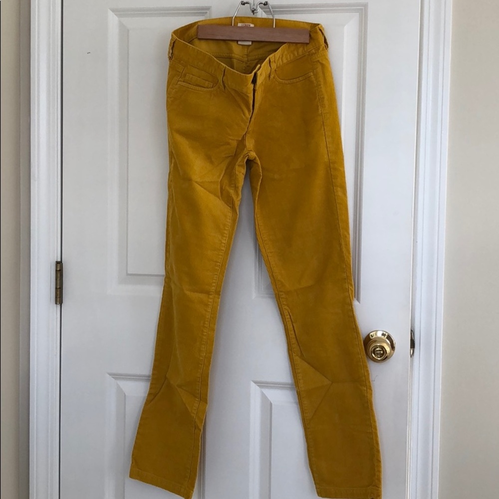 Jcrew matchstick mustard corduroy